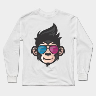 apes with eyeglasses Long Sleeve T-Shirt